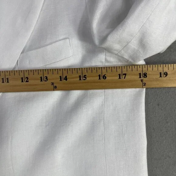 MADEWELL The Larsen Blazer Women Size XS 100% Linen White - Picture 13 of 16